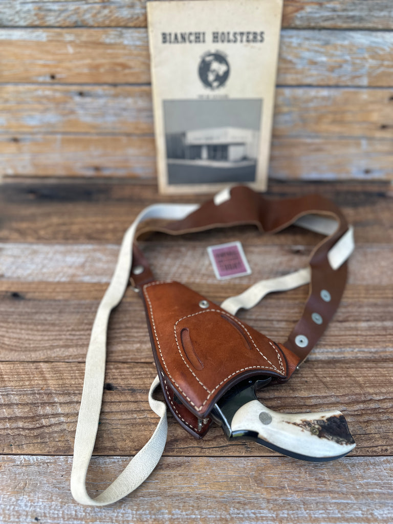 Bianchi 9R Brown Leather Upside Down Shoulder Holster For S&W K 2" To 2.5 Right