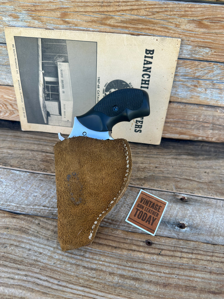 VINTAGE Early Bianchi Brown Leather IWB Holster For Ruger SP101 2 1/4" Revolver
