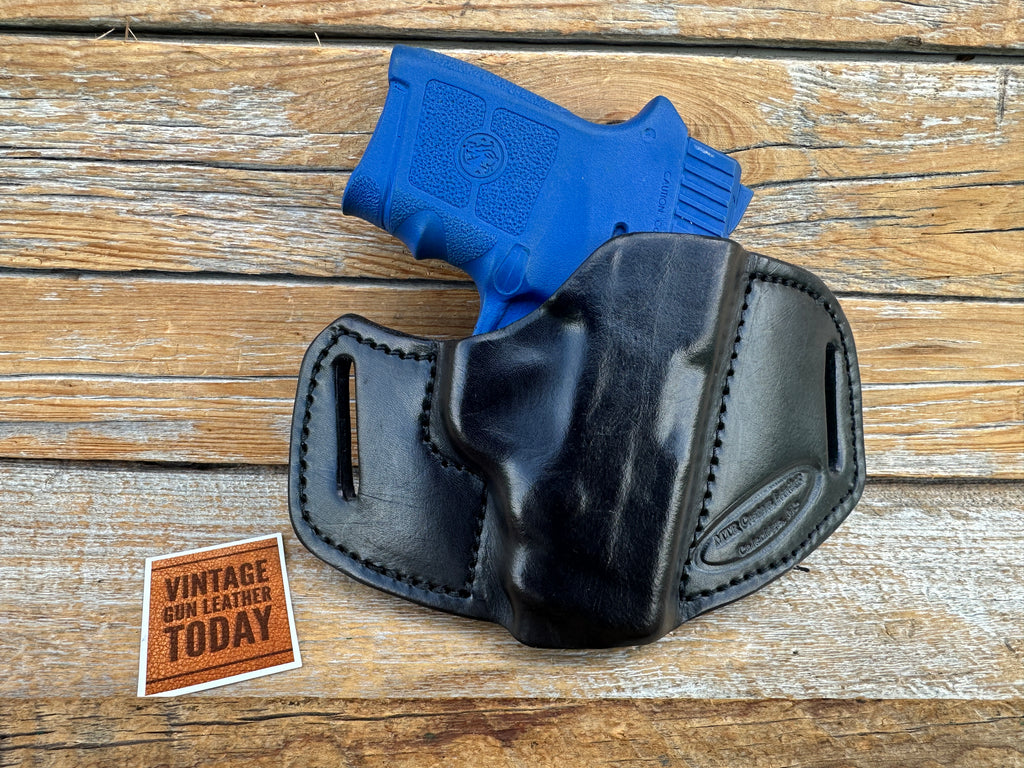 MTR Black Leather OWB Holster For Smith Wesson Bodyguard w/ Laser