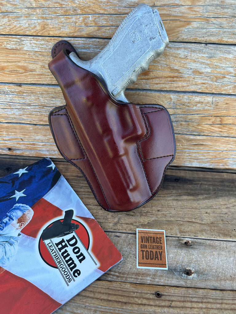 Vintage Don Hume GLOCK G34 G35 Double 9 H721 36-5 Black / Brown Leather Holster