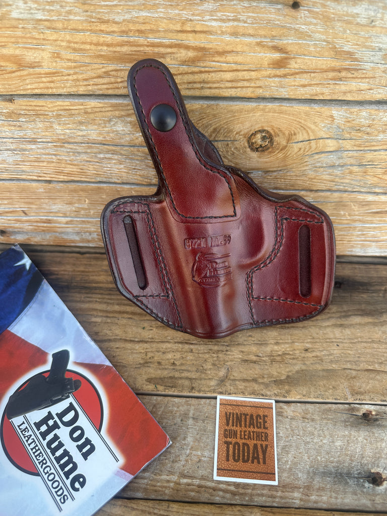 Vintage Don Hume H721 59 Saddle Brown Leather OWB Holster for Makarov Right