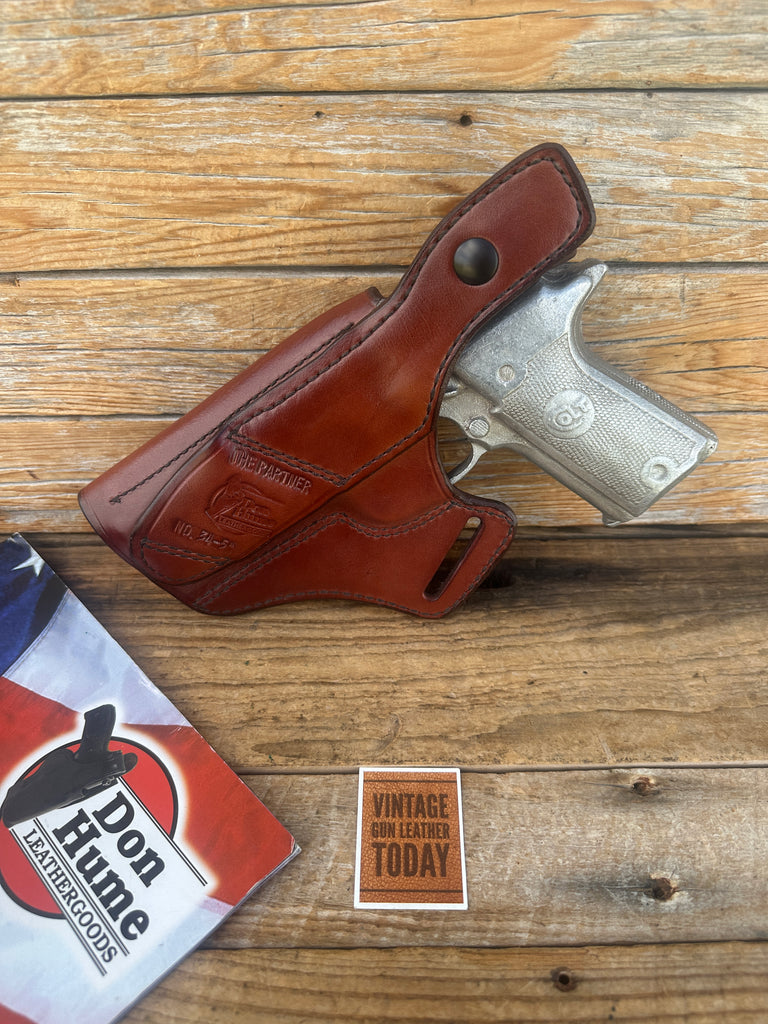 Vintage Don Hume Partner For Colt Double Eagle Cross Draw Holster Saddle Brown
