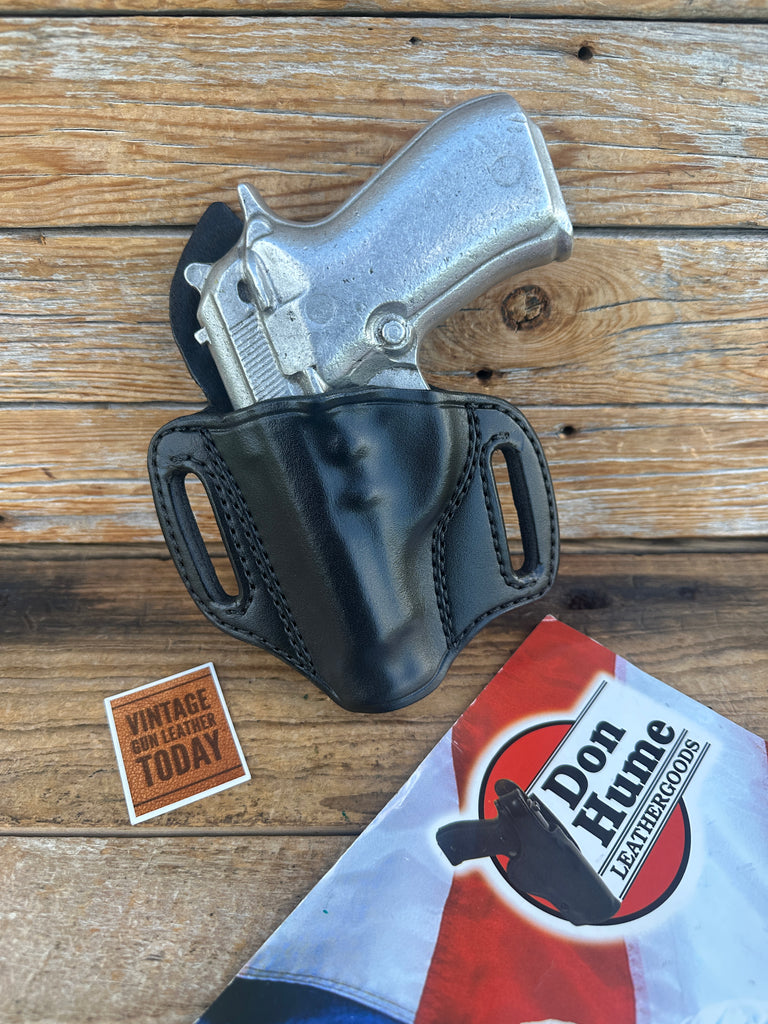 Vintage Don Hume H721 31 OT Black Leather Holster for Beretta 84B Cheetah Round