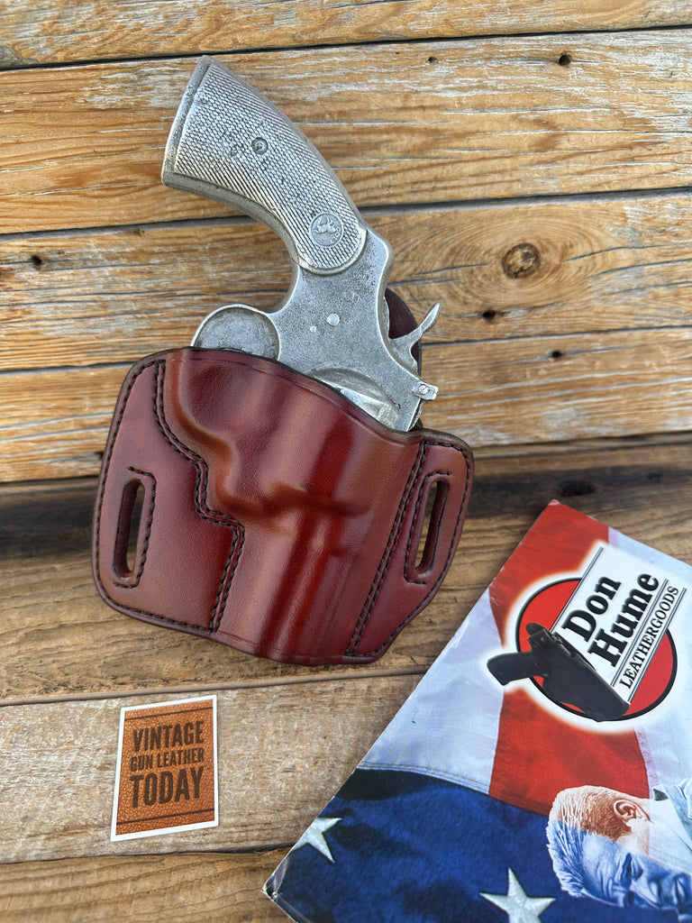 Vintage Don Hume H721 7 Brown Leather OWB Holster for Colt Python Trooper 2.5"