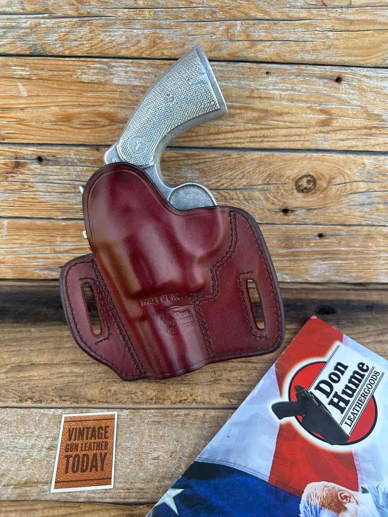 Vintage Don Hume H721 7 Brown Leather OWB Holster for Colt Python Trooper 2.5"