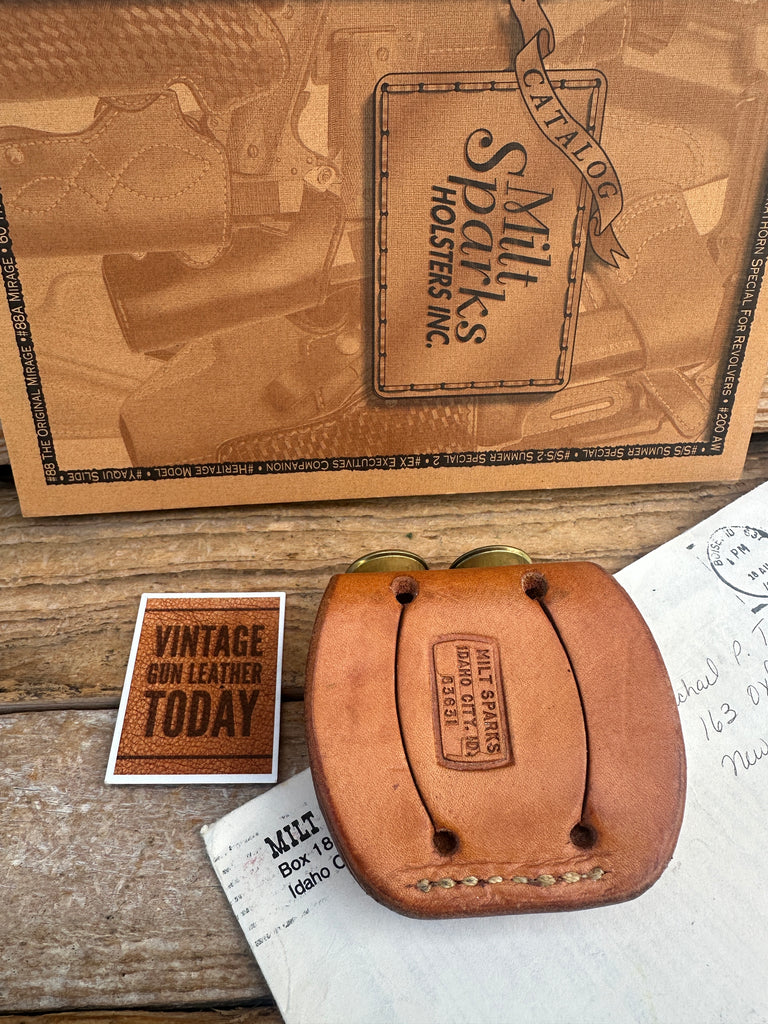 Vintage Milt Sparks Idaho City #212 Brown Leather 12 Ga. Shotshell Belt Holder