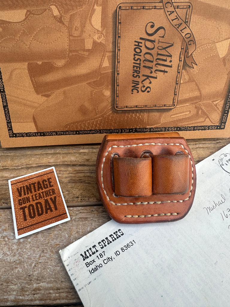 Vintage Milt Sparks Idaho City #212 Brown Leather 12 Ga. Shotshell Belt Holder