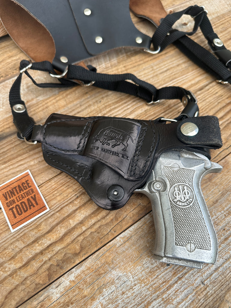 Vintage Tauris Black Leather Shouldser Holster For Beretta 84 85 Cheetah Right