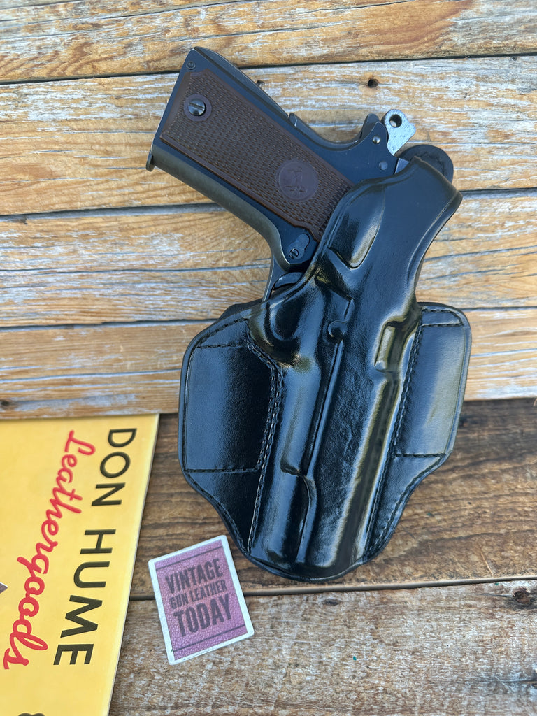 Vintage Don Hume Black Leather H721 10-5 OWB Holster For Colt 1911 5" C&L