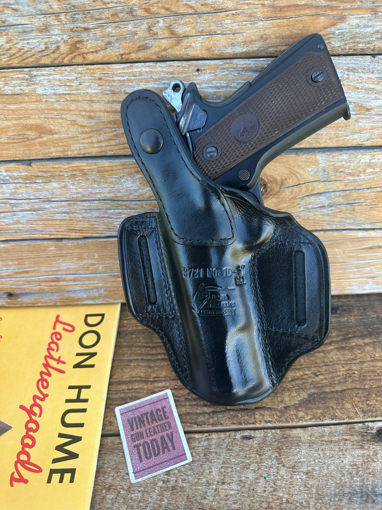 Vintage Don Hume Black Leather H721 10-5 OWB Holster For Colt 1911 5" C&L