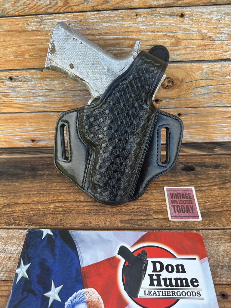 Vintage Don Hume Black Leather H721 40T OWB Holster For SMITH S&W 4006 5906 TSW