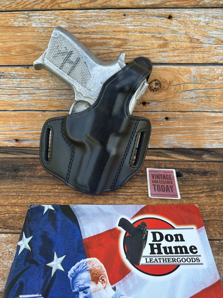 Vintage Don Hume H721 28R Black Leather OWB Holster for S&W 3953 6904 6906 Round