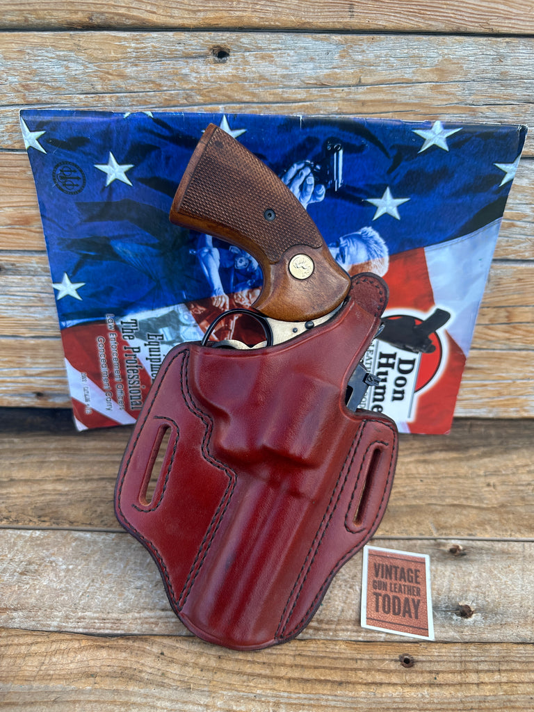 Vintage Don Hume H721 7 Brown Leather OWB Holster for Colt Python Trooper 4"