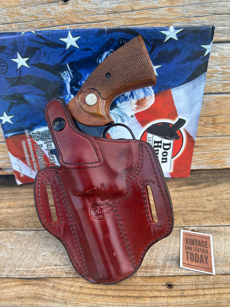 Vintage Don Hume H721 7 Brown Leather OWB Holster for Colt Python Trooper 4"