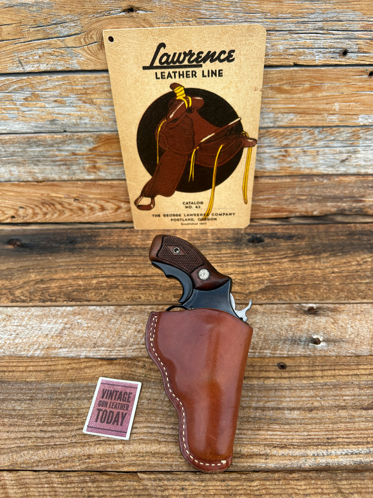 Vintage George Lawrence Brown Leather IWB Small Revolver Holster 36 60 Charter