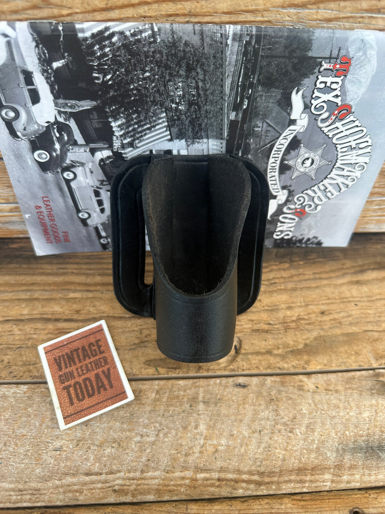 Tex Shoemaker Black Leather Duty Flashlight Holder For C D 1.5" Diameter Light