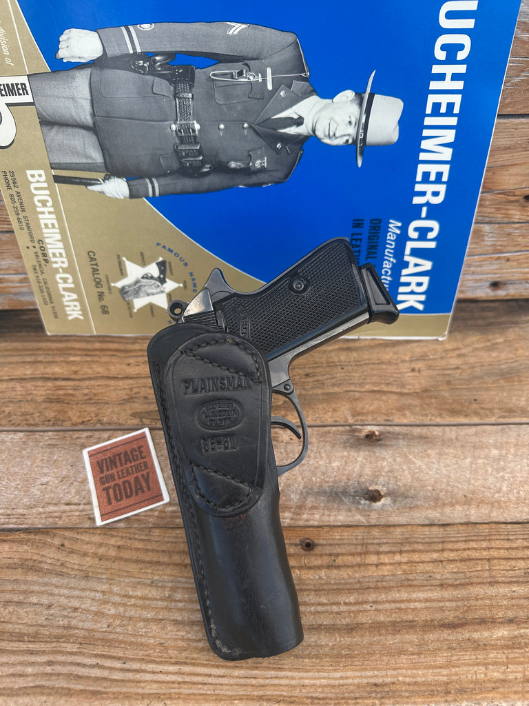 Vintage Bucheimer Plainsman Black Leather OWB Holster For Walther PP PPK PPK/S