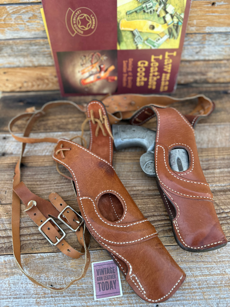 LAWMAN Brown Leather Shoulder Holster For 4" K Frame Model 10 Revolver N 29