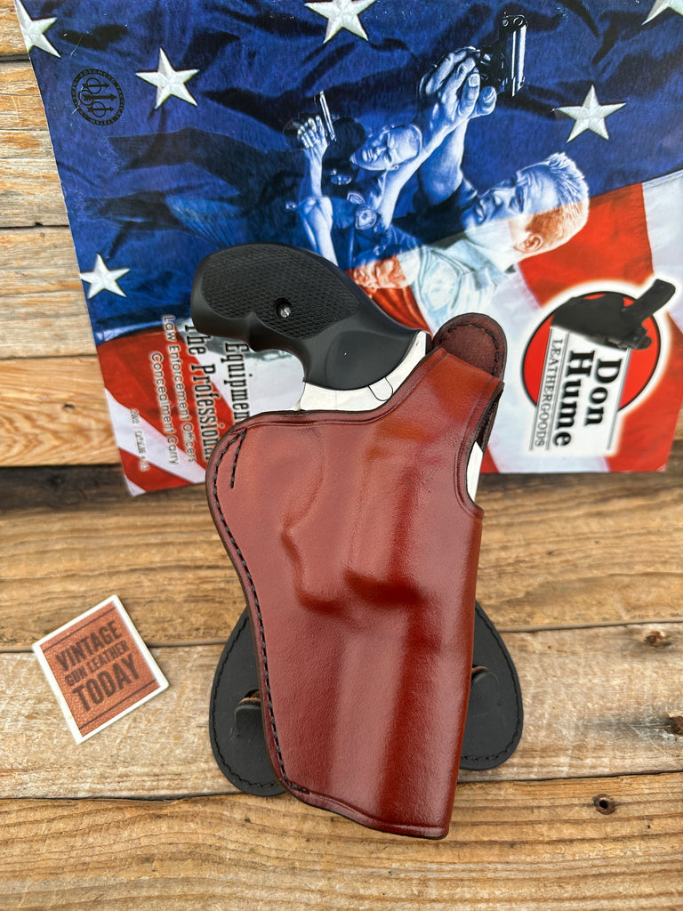 Vintage Don Hume Saddle Brown Leather Paddle Holster For Ruger SP101 3" 3.06