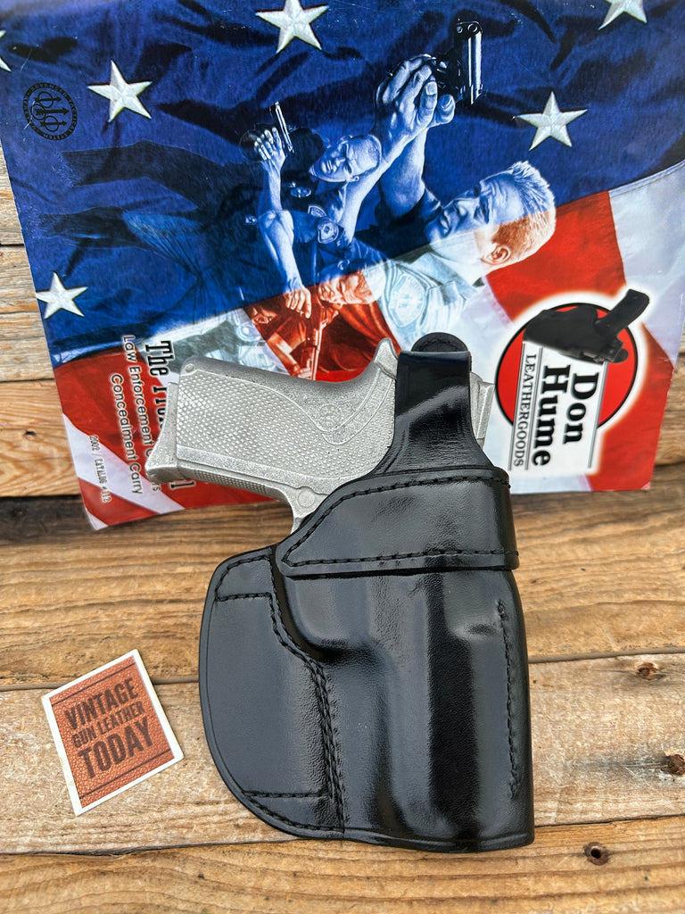 Don Hume Black Leather H724 28-1 OWB Holster For Smith Wesson 3913 Round