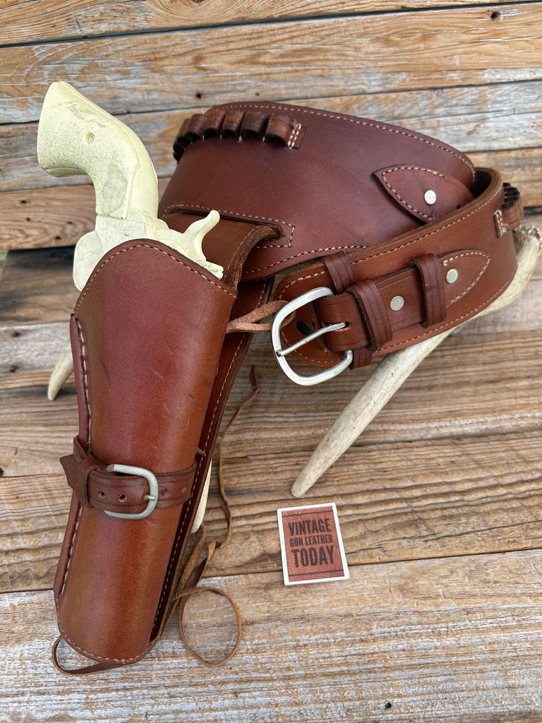 Gun Belt SZ M with 114-15 7 Triple K Holster for Single Action 7" Revolver .38