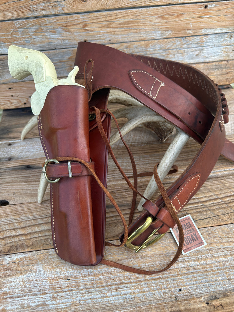 Gun Belt SZ M with 114-15 7 Triple K Holster for Single Action 7" Revolver .38