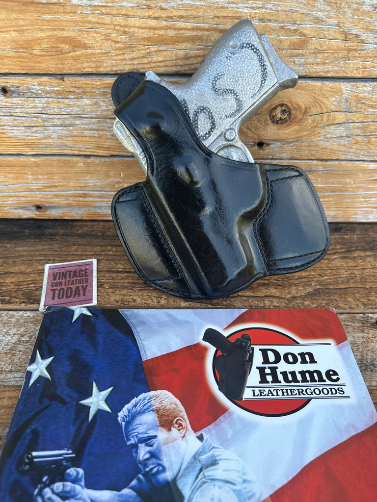 Vintage Don Hume Black Leather H721 28CS Double 9 Holster for Smith Wesson CS9