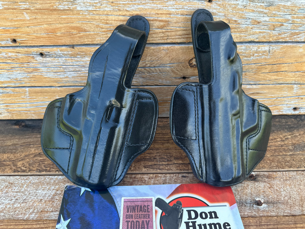 Vintage Don Hume Black Leather H721 Double 9 Holster for H&K USP 9mm / .40