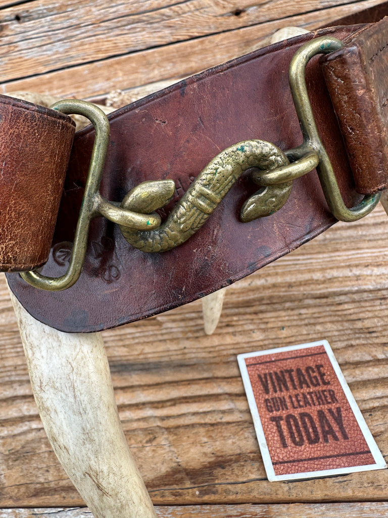 WW1 Officers Snake Belt Leather J Darsh & Sons London Canada 1915