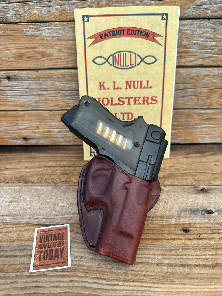 Vintage 1980's Ken Null Brown Super Speed Scabbard Horsehide Holster For S&W ASP