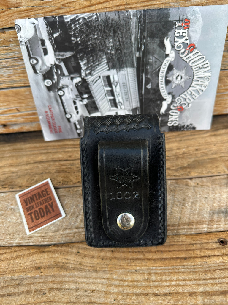 Tex Shoemaker Police EMS EMT Duty Black Leather Cigarette Glove Accessory Pouch,