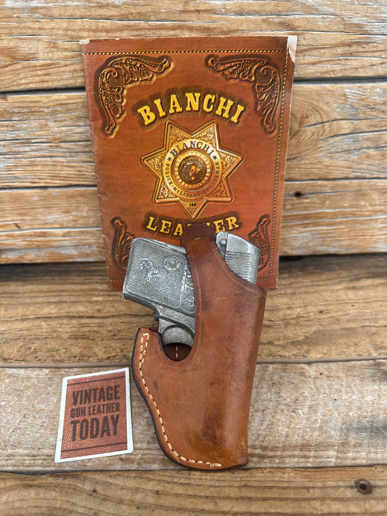 Vintage Bianchi Brown Leather OWB Holster #18 A For Colt 25 Auto or Similar
