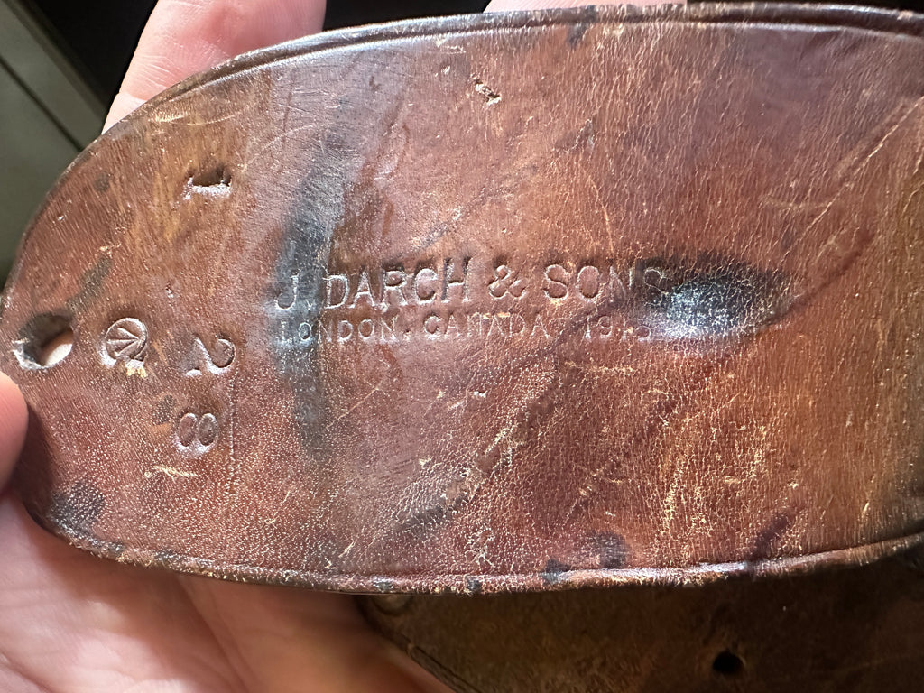 WW1 Officers Snake Belt Leather J Darsh & Sons London Canada 1915