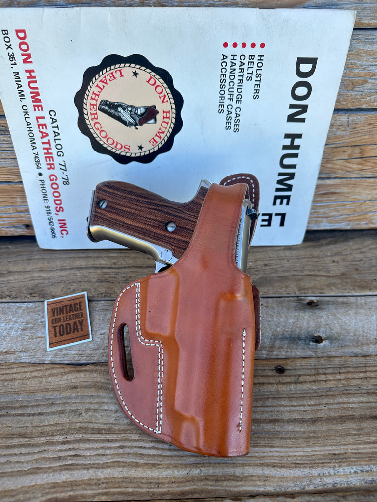 Don Hume H722 Natural / Saddle Brown Leather OWB Holster For Sig P226R P220R