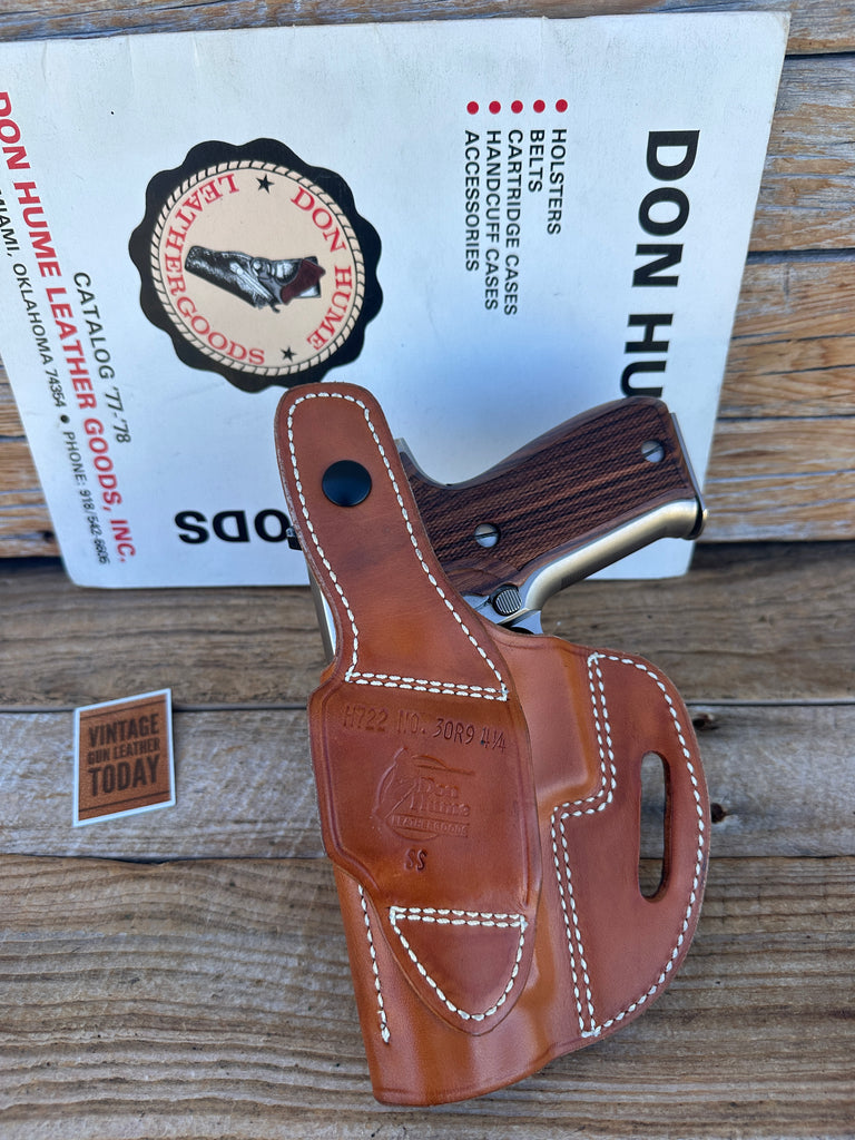 Don Hume H722 Natural / Saddle Brown Leather OWB Holster For Sig P226R P220R