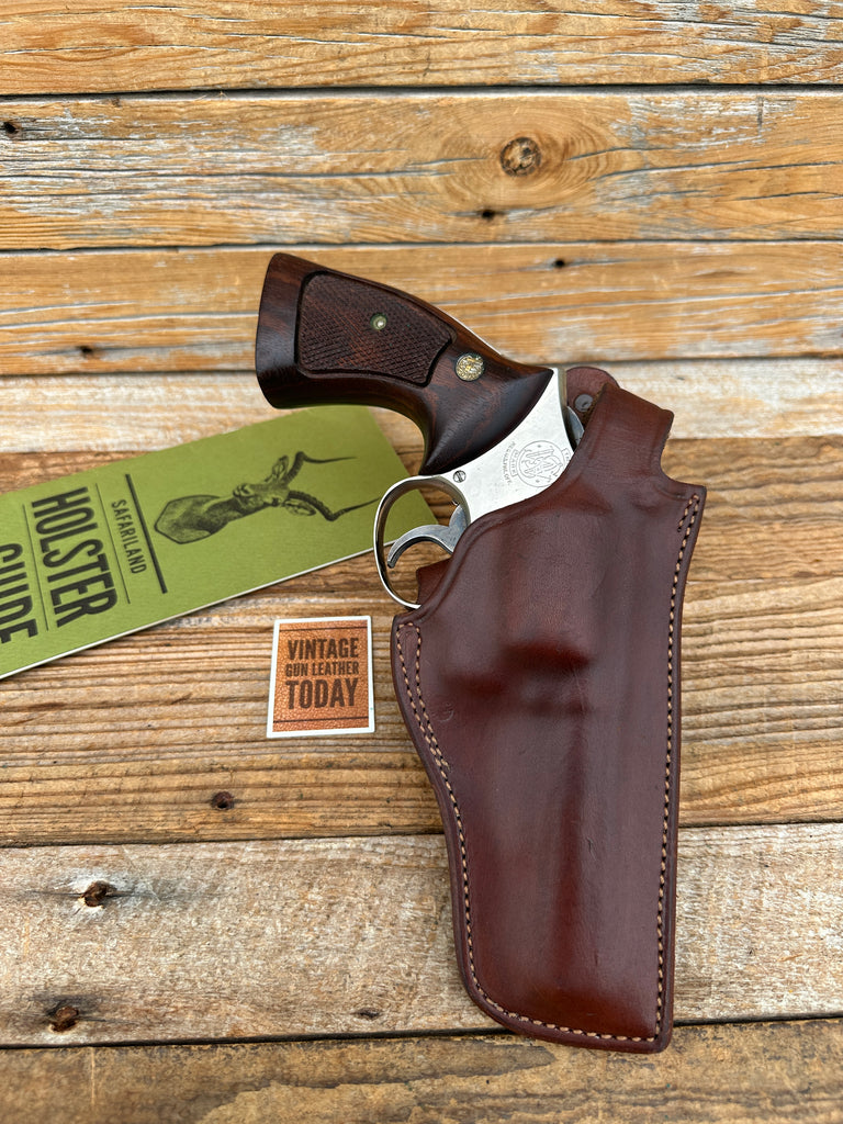 Vintage Safariland Plain Brown Leather OWB Holster For S&W 4 Frame K Revolver