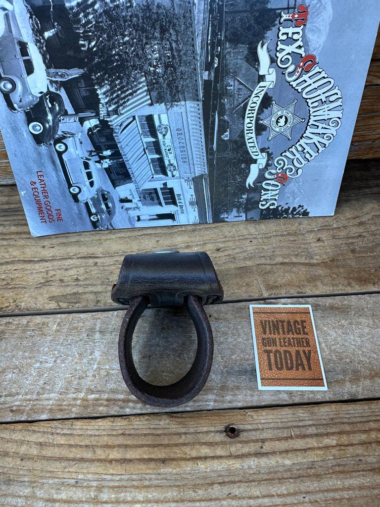 Tex Shoemaker Plain Brown Basket Flashlight Holder D 1 5/8" Diameter Light