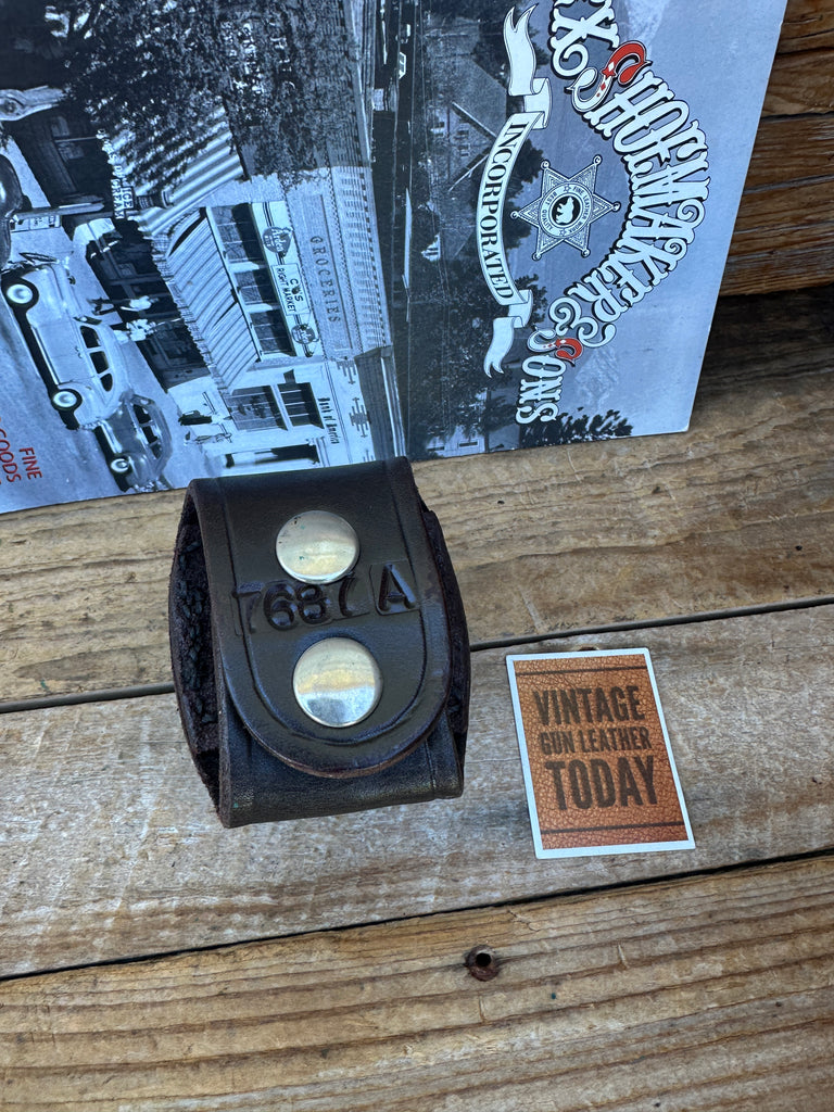 Tex Shoemaker Plain Brown Basket Flashlight Holder D 1 5/8" Diameter Light