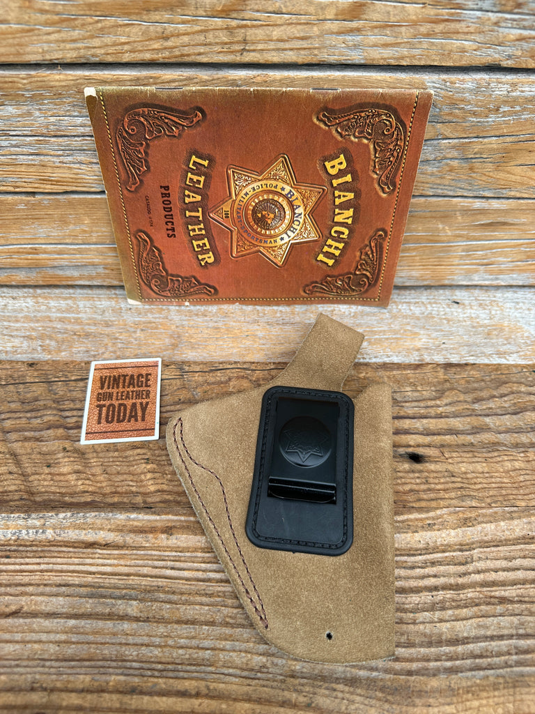 Vintage Bianchi 6X Brown Leather IWB Holster For S&W K 2 1/2" .38 / .357 10 19
