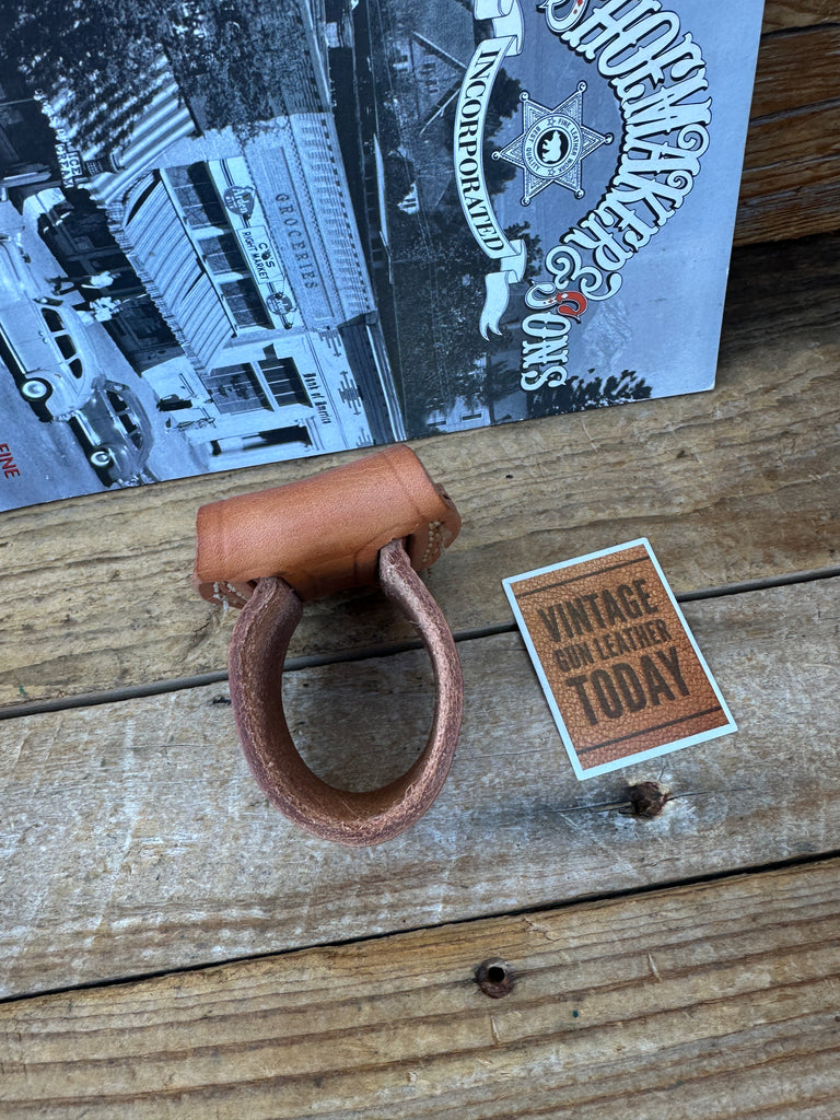 Vintage Tex Shoemaker Hand Floral Carved  Flashlight Carrier 1.5" Diameter