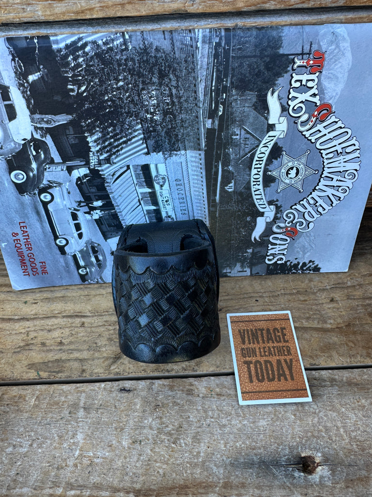 Tex Shoemaker Plain Black Basket Flashlight Holder C / D 1.75" Diameter Light HS