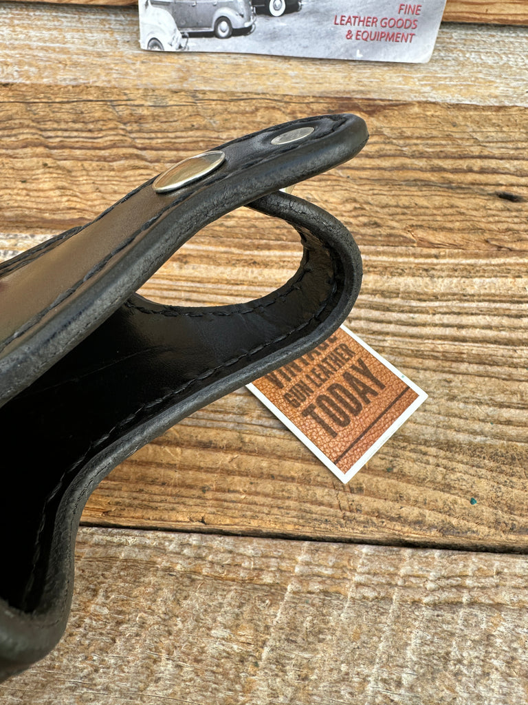 Vintage Tex Shoemaker Black Basket Leather Lined Holster For S&W 469 669 SQUARE,