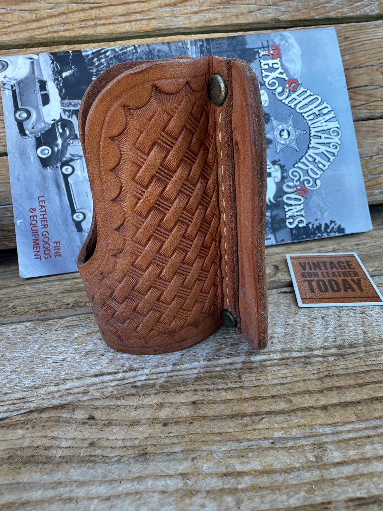 Tex Shoemaker Brown Leather Duty Flashlight Holder For C D 1.5" Diameter Light