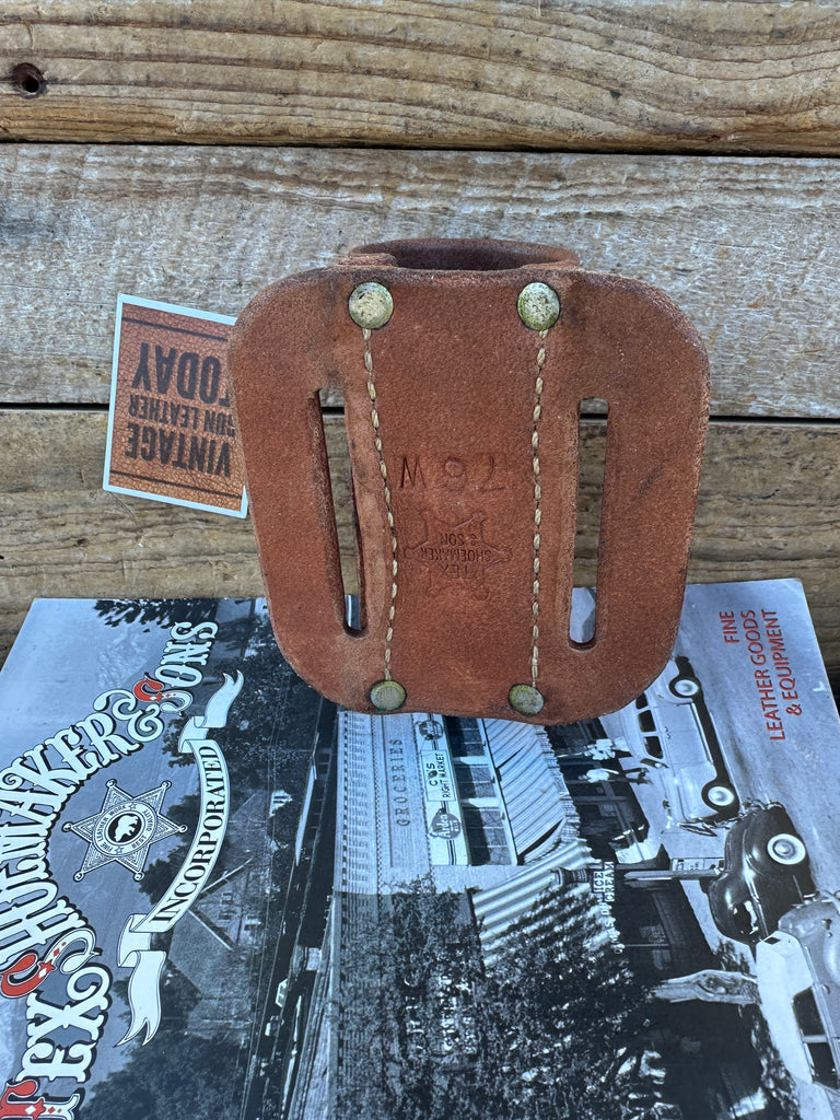 Tex Shoemaker Brown Leather Duty Flashlight Holder For C D 1.5" Diameter Light