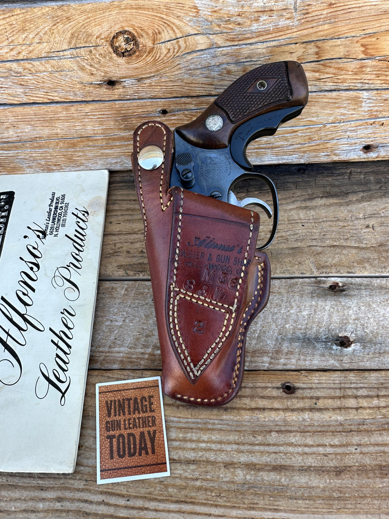 Alfonsos Brown Suede Leather Lined 2" Mod 36 Chief Special 36 J Revolver Right