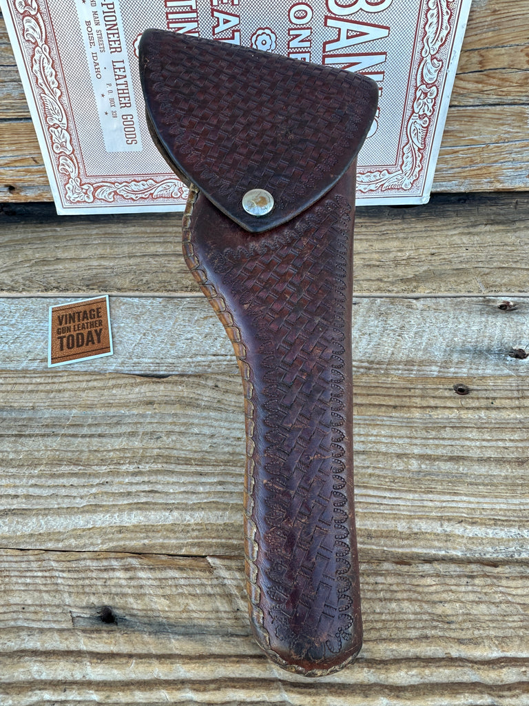 Eubanks Leather Basket Stamped Flap Holster For High Standard Sport King 6.75"