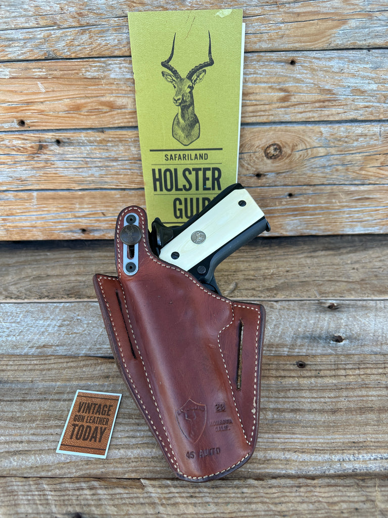 Vintage Safariland #28 Elk Suede Lined Holster For Colt Government 45 1911 5"