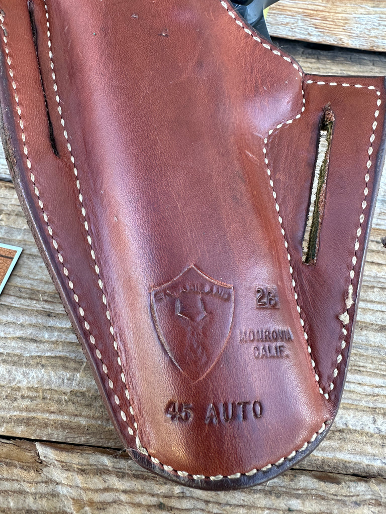 Vintage Safariland #28 Elk Suede Lined Holster For Colt Government 45 1911 5"