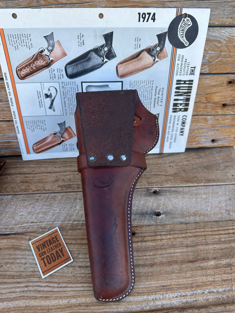 Vintage Hunter 1100 10 Brown Leather Holster For Colt Hawes EIG H&R Smith Ruger