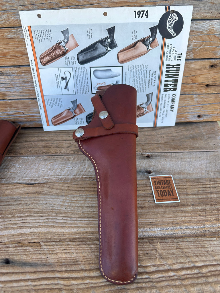 Vintage Hunter 1100 26 Brown Leather OWB Holster For Ruger T678 Mark I 6 7/8"